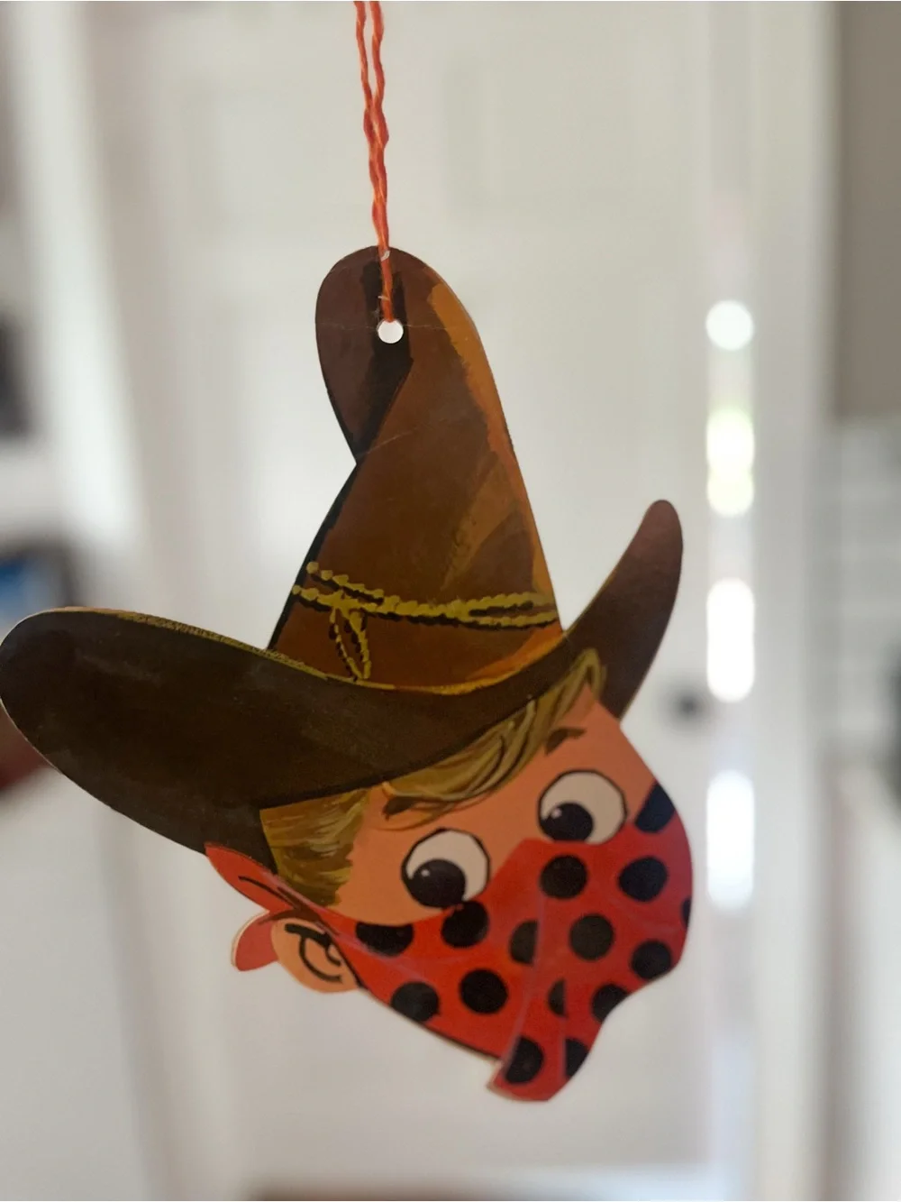 1950s Die cut Vintage Cowboy Party decorations set of two